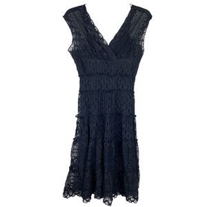 Black Lace Dress Sz Small Fairy Dark Cottagecore Victorian Sexy Goth Max Studio